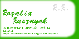 rozalia rusznyak business card